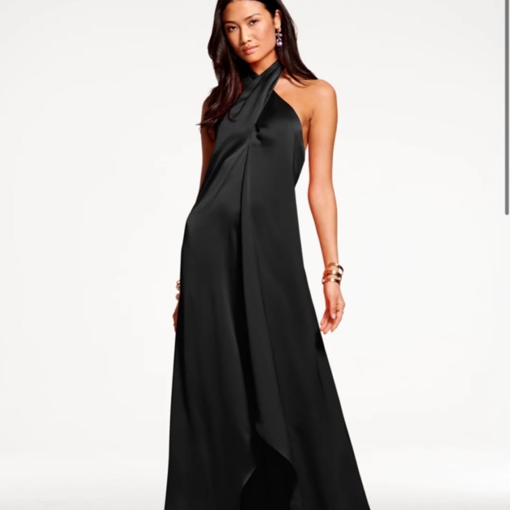 Ramy Brook Carey Satin Draped Gown